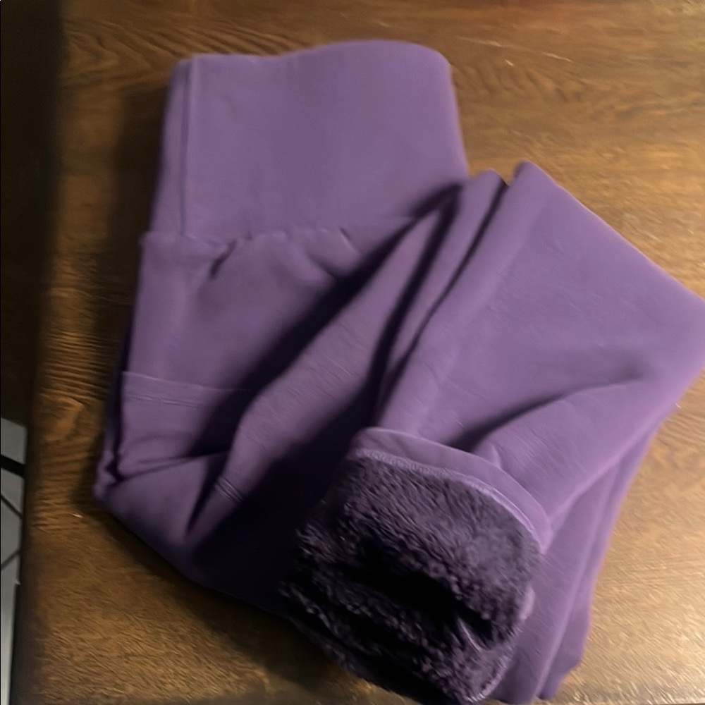 CVG Purple Fleece-Lined Leggings sz M